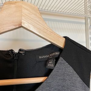 Banana Republic Formal Black Grey Dress, Size 0P (petite)
